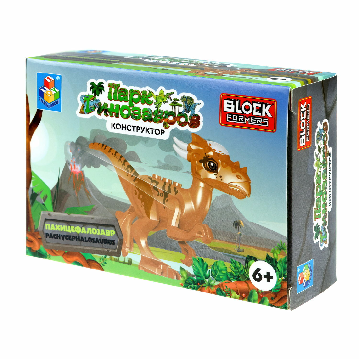 Игрушка сборная Blockformers 1Toy Парк динозавров Пахицефалозавр - фото 6