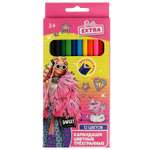 Цветные карандаши Умка Barbie 12 цветов трёхгранные barbie extra 329584
