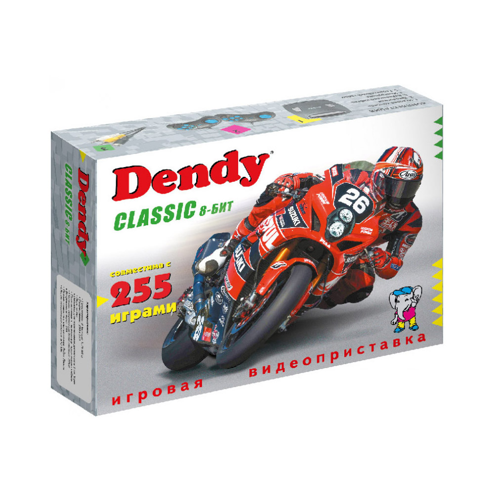 Игровая приставка Dendy Classic 255 игр (8-бит)