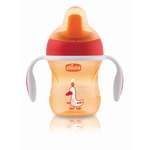 Поильник Chicco Training Cup для детей от 6 месяцев оранжевый