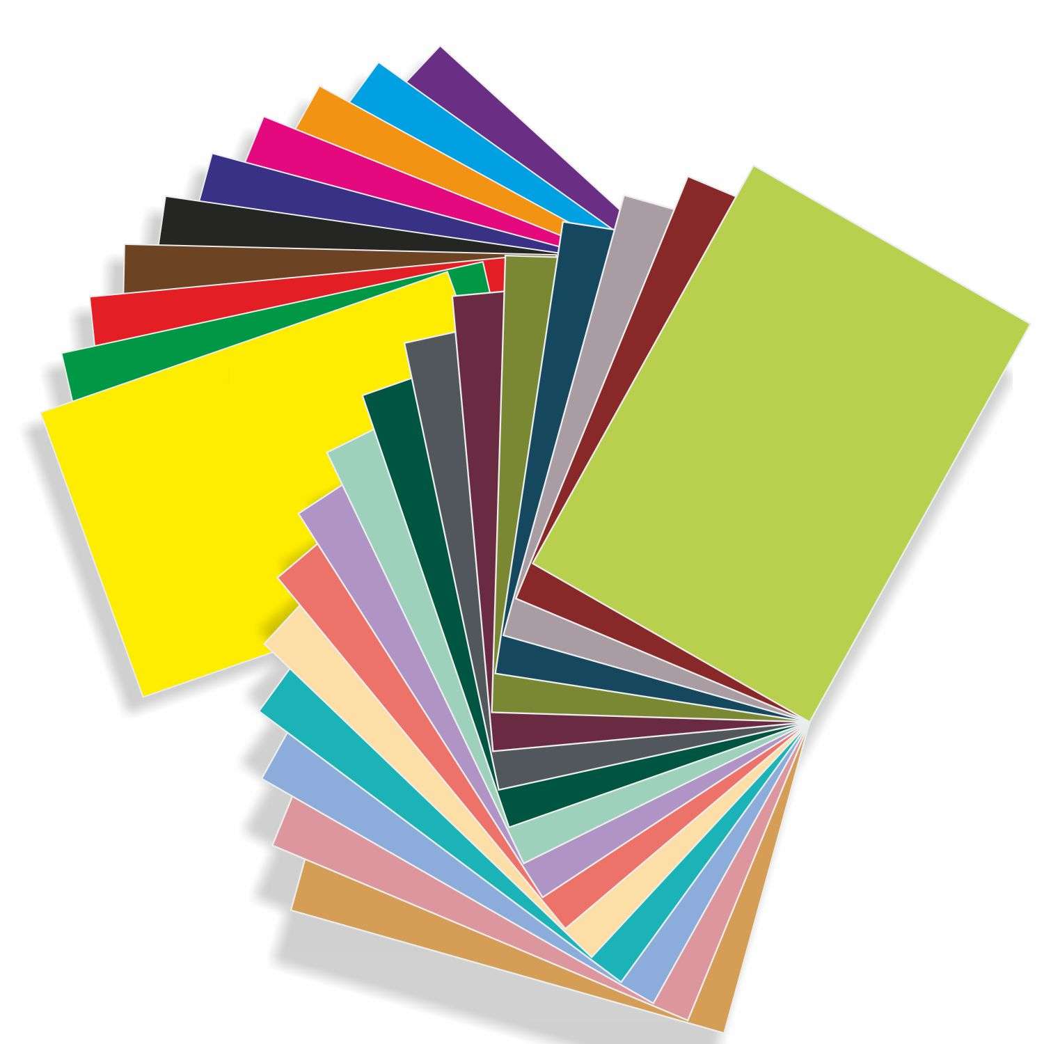 Цветной картон BimBiMon Набор 52 листа трендовых цветов - фото 1