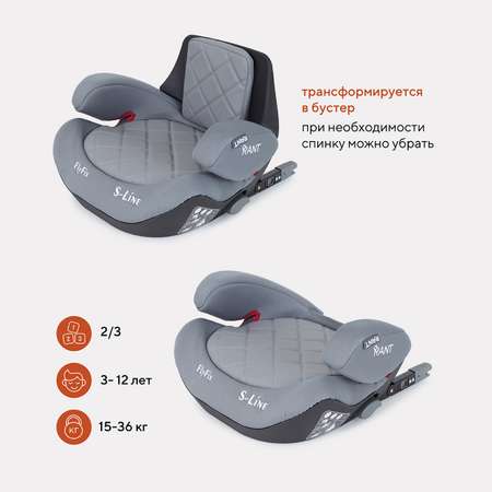 Автокресло Rant BH316i Flyfix группа 2-3 15-36 кг grey