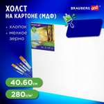 Холст на картоне Brauberg для рисования МДФ 40х60 см