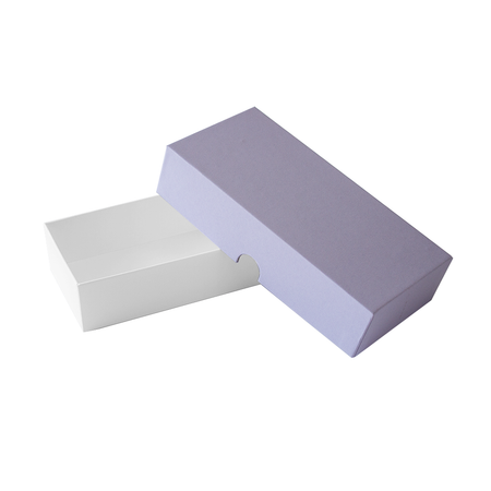 Коробка подарочная Cartonnage Радуга лиловый-белый прямоугольная