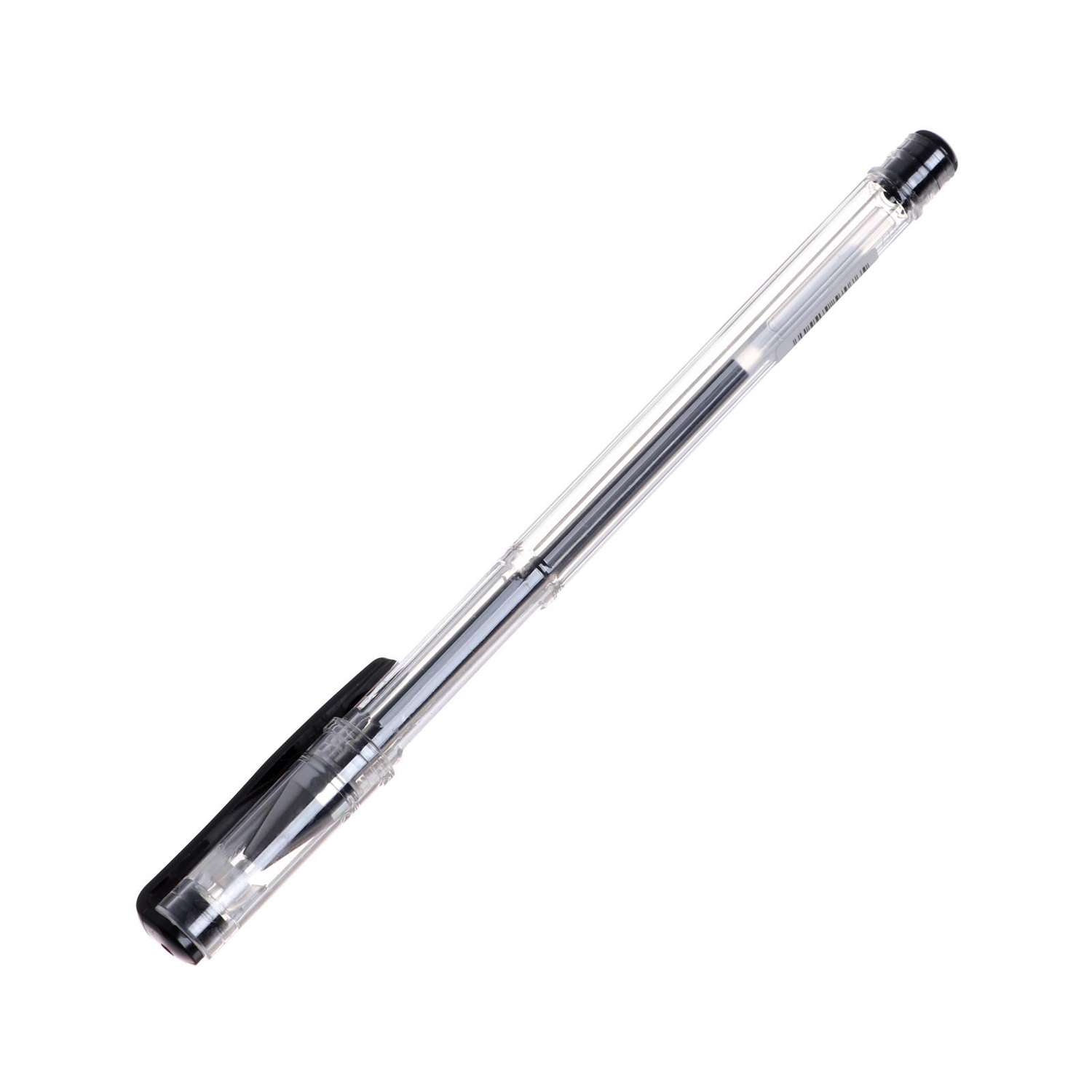 Ручка Calligrata гелевая 0.5 мм черная корпус прозрачный - фото 1