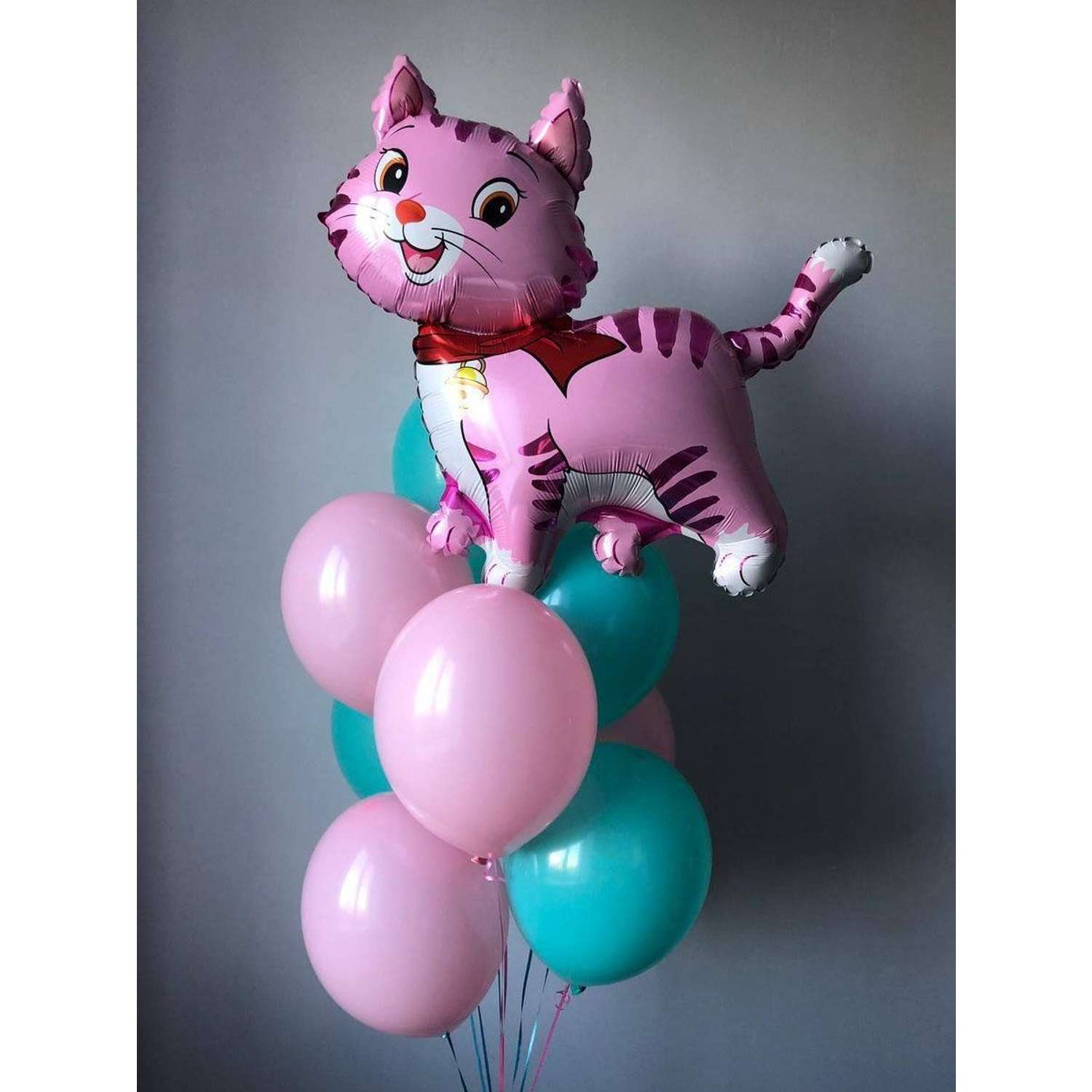 Воздушный шар Flexmetal фигура Кошечка розовая 93 см - фото 7