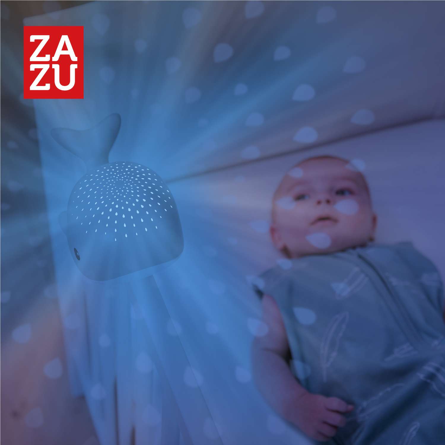 Проектор ZAZU водяных капель Кит Валли (Wally) 0+ серый - фото 7
