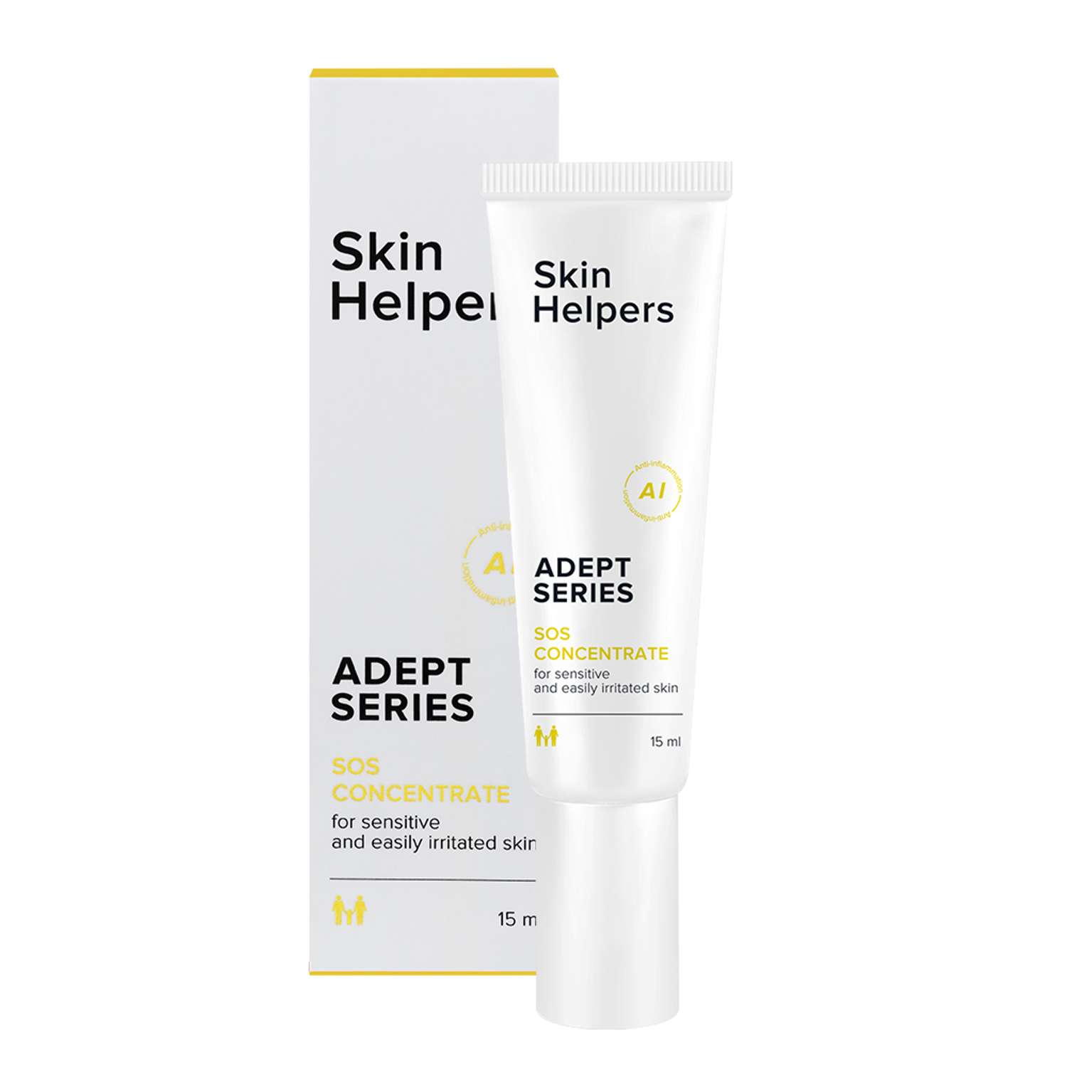 Крем от прыщей Skin Helpers Adept SOS-концентрат с цинком для жирной и комбинированной кожи лица и тела 15 мл - фото 1