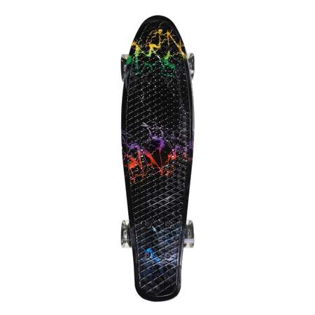 Скейтборд-пенниборд X-Match пластик 56.5 х14.5 см PU колеса со светом подвеска алюминий