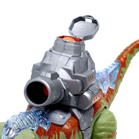 Динозавр Sima-Land Рекс стреляет шарами работает от батареек со светом и звуком цвет зелёный