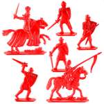 Набор солдатиков Воины и Битвы Барон Хлодомир и его люди цвет красный