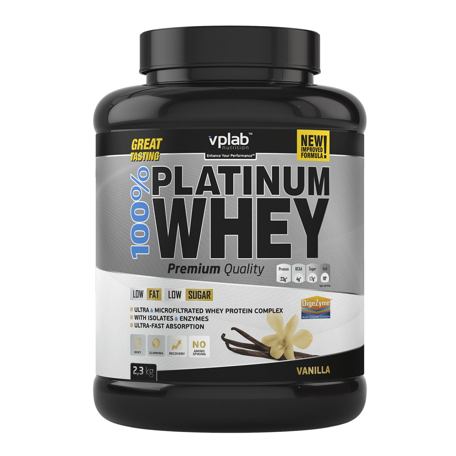 Протеин VPLAB Platinum Whey 100% ваниль 2.3кг - фото 1