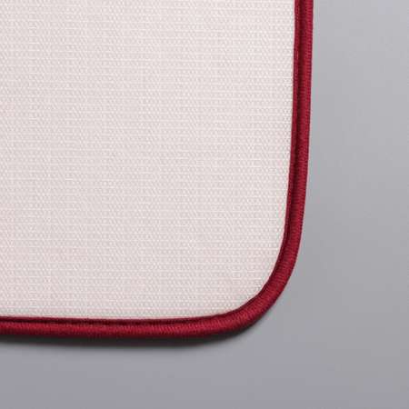 Набор ковриков Доляна для ванной и туалета «Галька ракушки» 2 шт: 40×50 50×80 см цвет бордовый