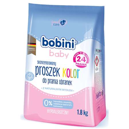 Порошок стиральный BOBINI для цветного белья 1800г с 0месяцев 500001719