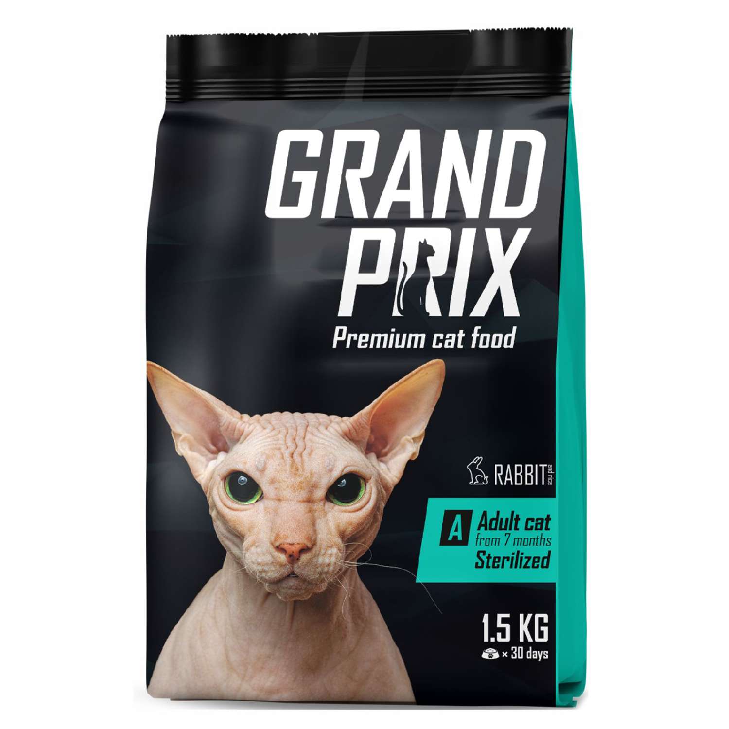 Корм для кошек Grand Prix Adult Sterilized кролик 1.5кг - фото 1