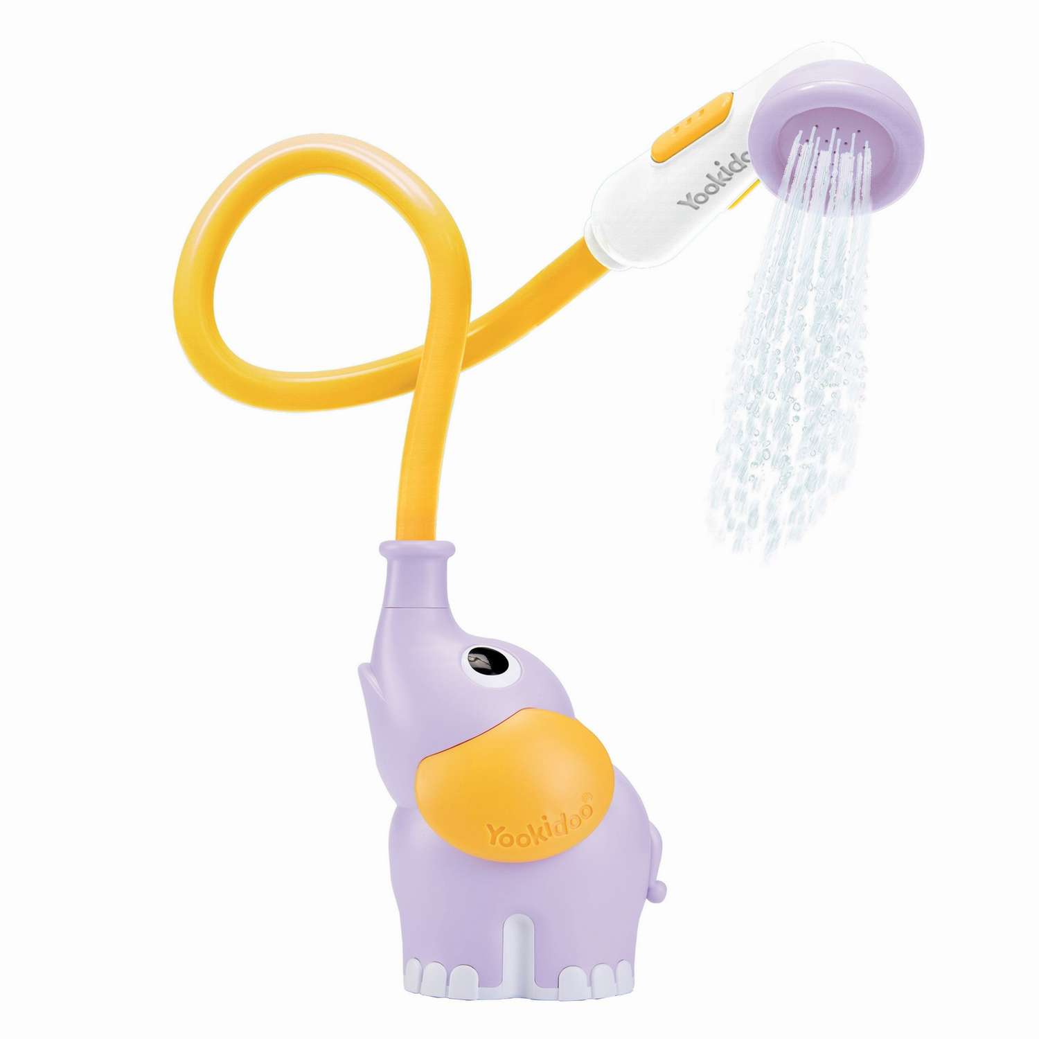 Игрушка для ванны Yookidoo Детский душ для купания Слоненок фиолетовый - фото 1