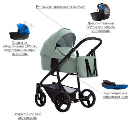 Коляска 2в1 Bebetto Explorer Air Lux шасси Черное 02