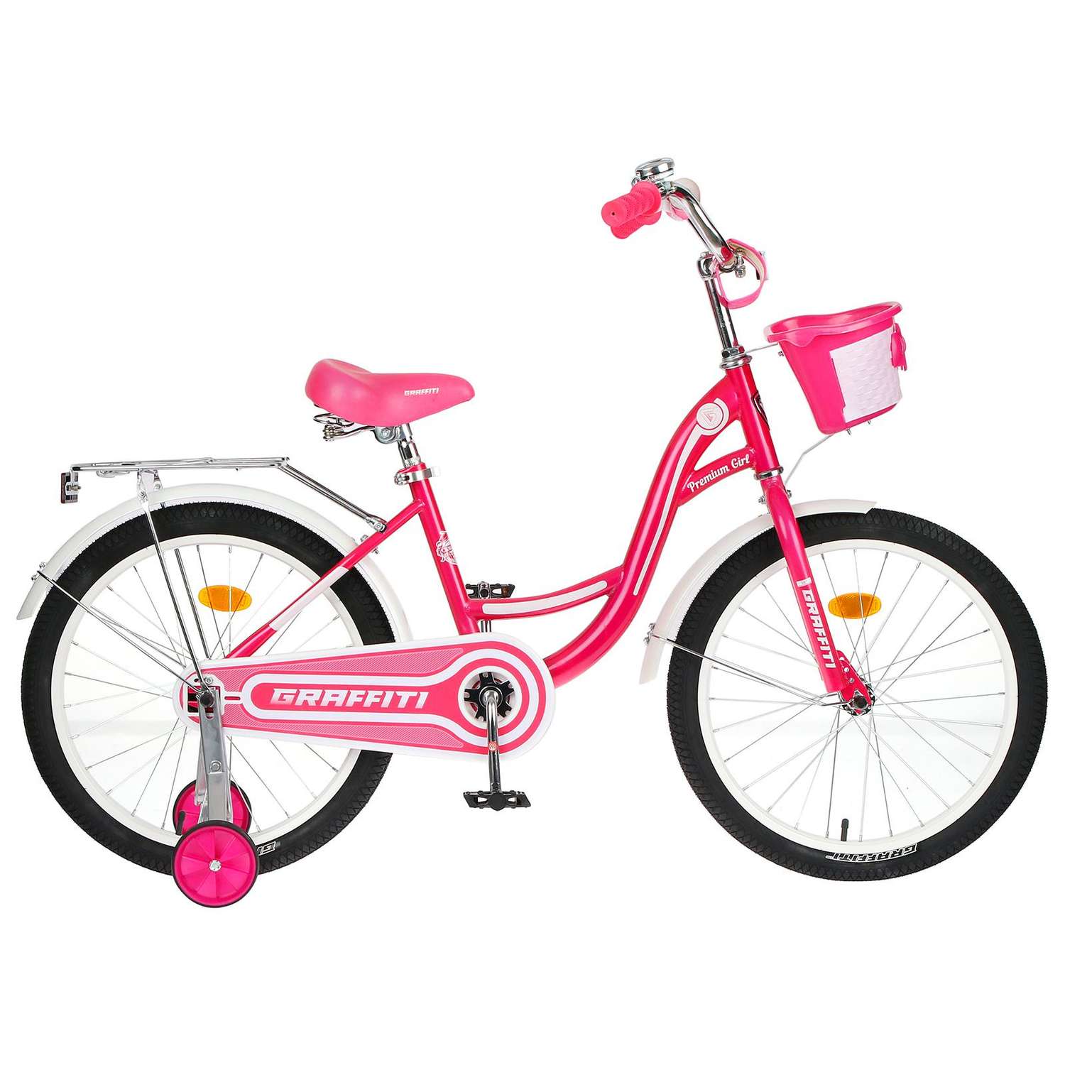 Велосипед GRAFFITI 20 Premium Girl цвет розовый/белый - фото 1
