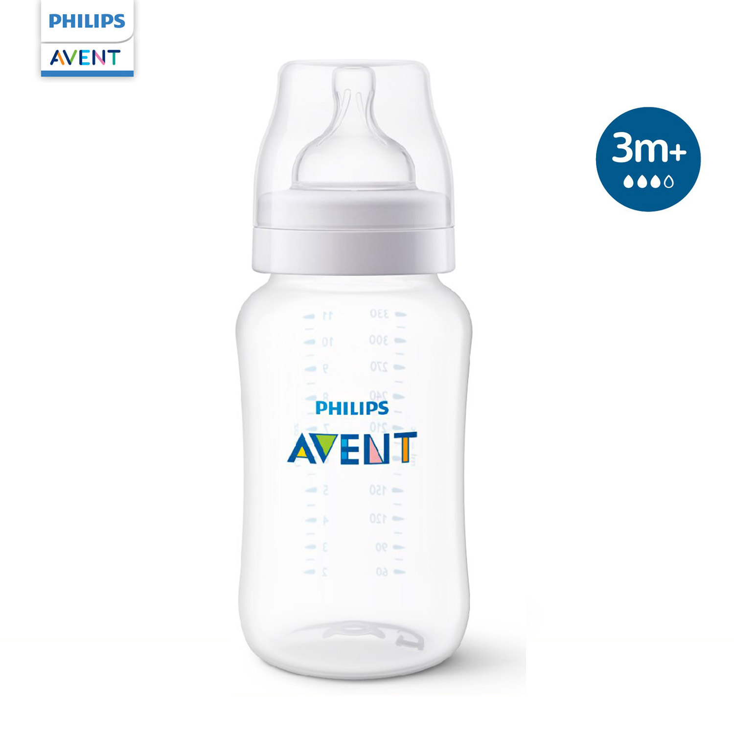 Бутылочка для кормления Philips Avent Anti-colic 330мл с 3месяцев SCY106/01 - фото 1