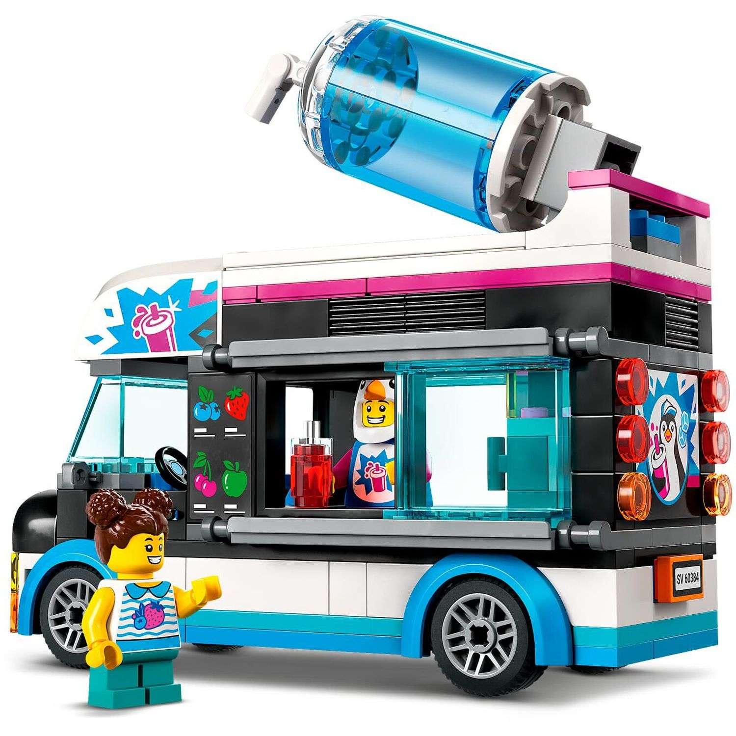 Конструктор Lego City Фургон для шейков Пингвин 60384 - фото 3