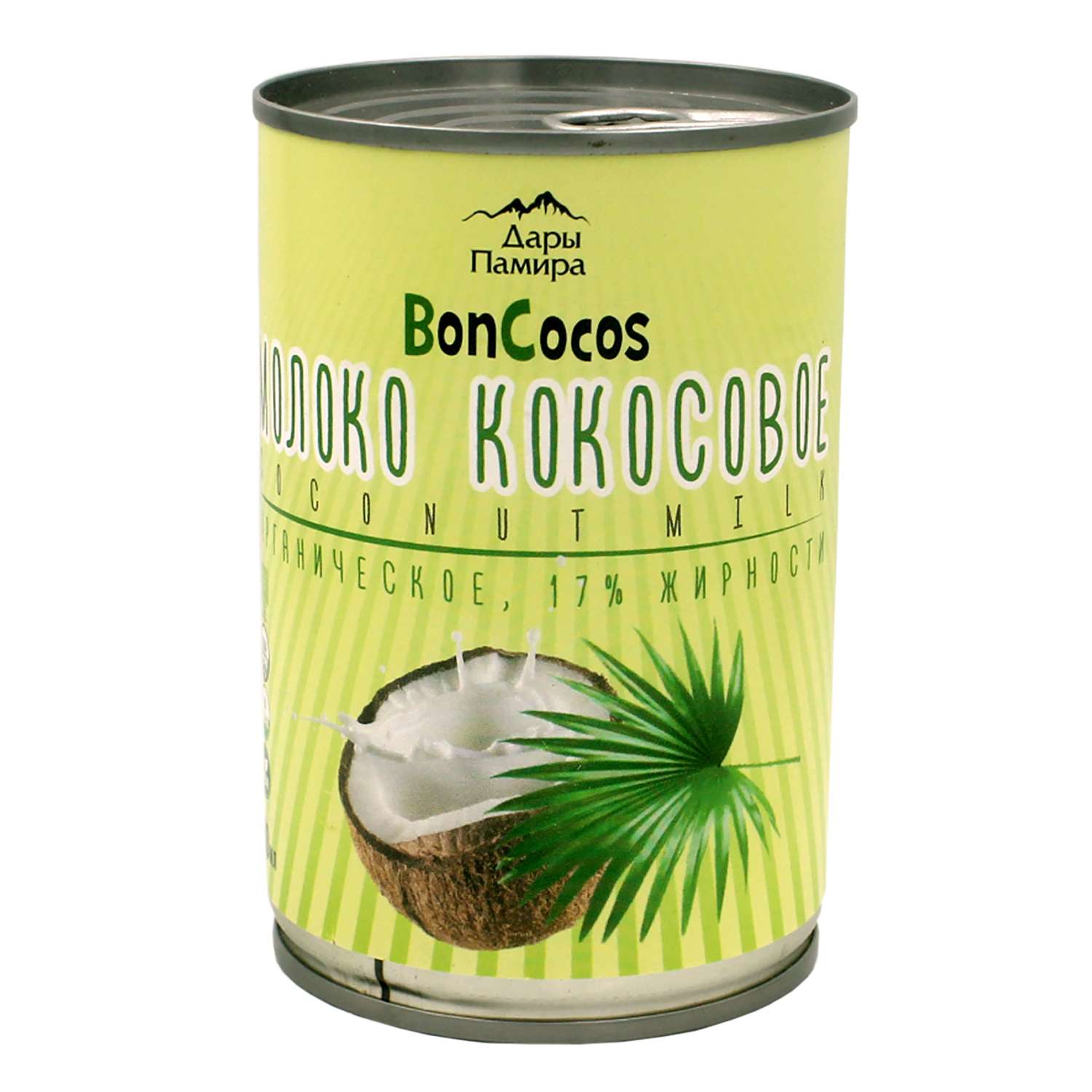 Молоко Дары Памира Boncocos Organic кокосовое 17% 400мл - фото 1