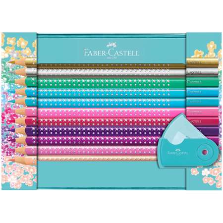 Карандаши цветные FABER CASTELL Sparkle 20цветов точилка трехгранные