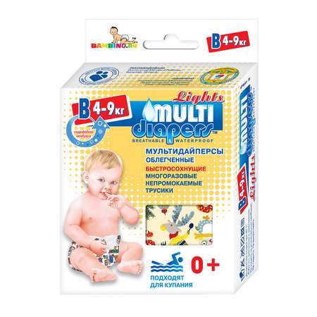 Трусики MULTI-DIAPERS Лайт Лисы В 4-9кг 1шт