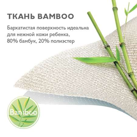 Наматрасник Plitex Bamboo Waterproof Lux Oval непромокаемый 125*65(75)см НН-01.1-О