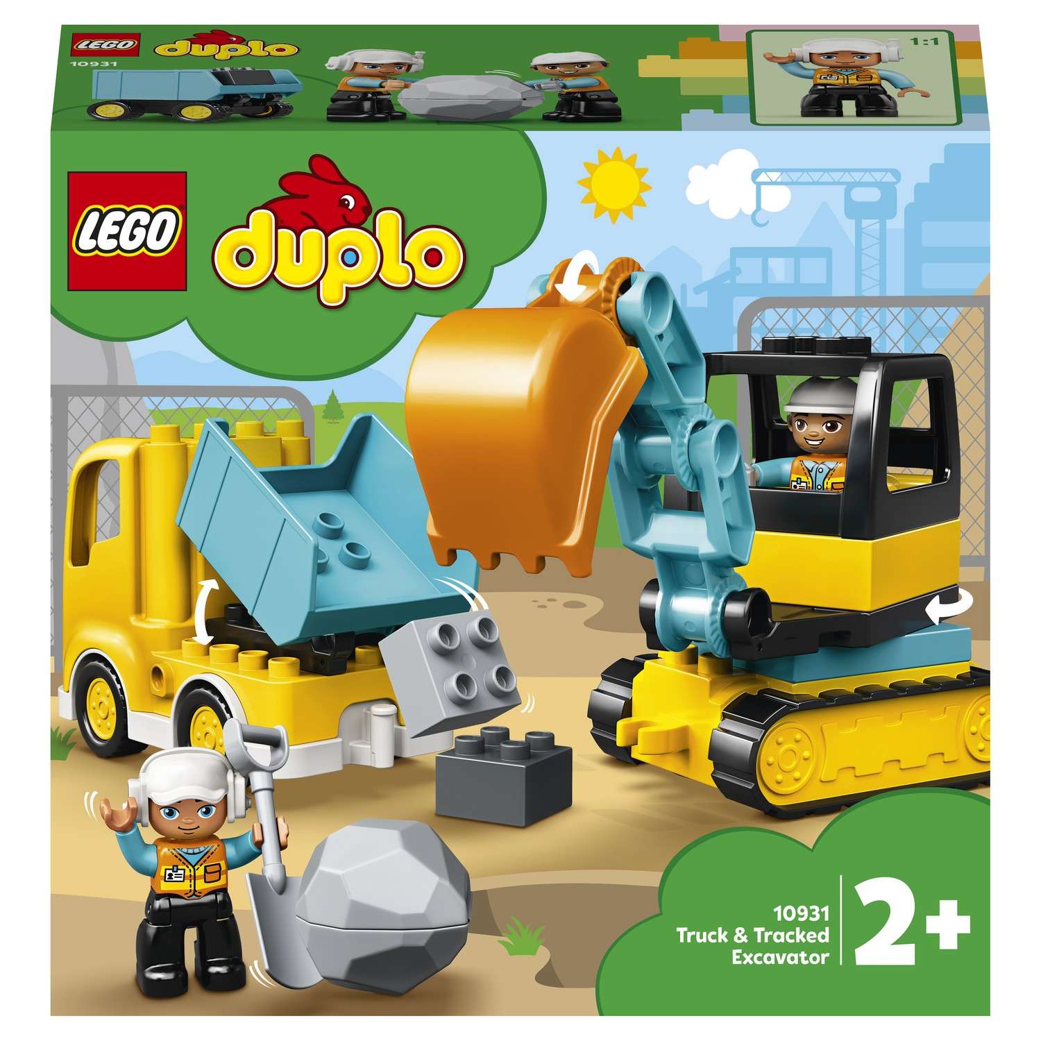 Конструктор LEGO DUPLO Грузовик и гусеничный экскаватор 10931 - фото 2