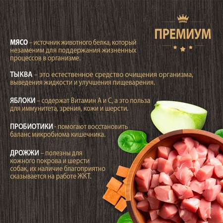 Корм для щенков всех пород Родные корма полнорационный сухой с индейкой 12кг