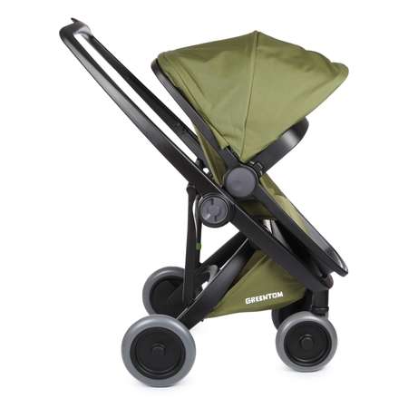 Коляска прогулочная Greentom Reversible Black-Olive A+B+D