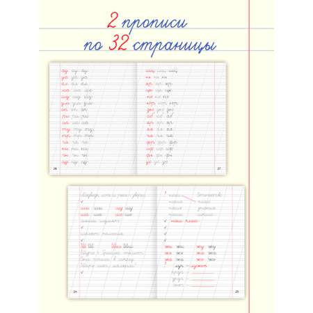 Прописи Проф-Пресс Советские 32 стр. Набор из 2 шт. Пишем буквы и слова+пишем слова и предложения