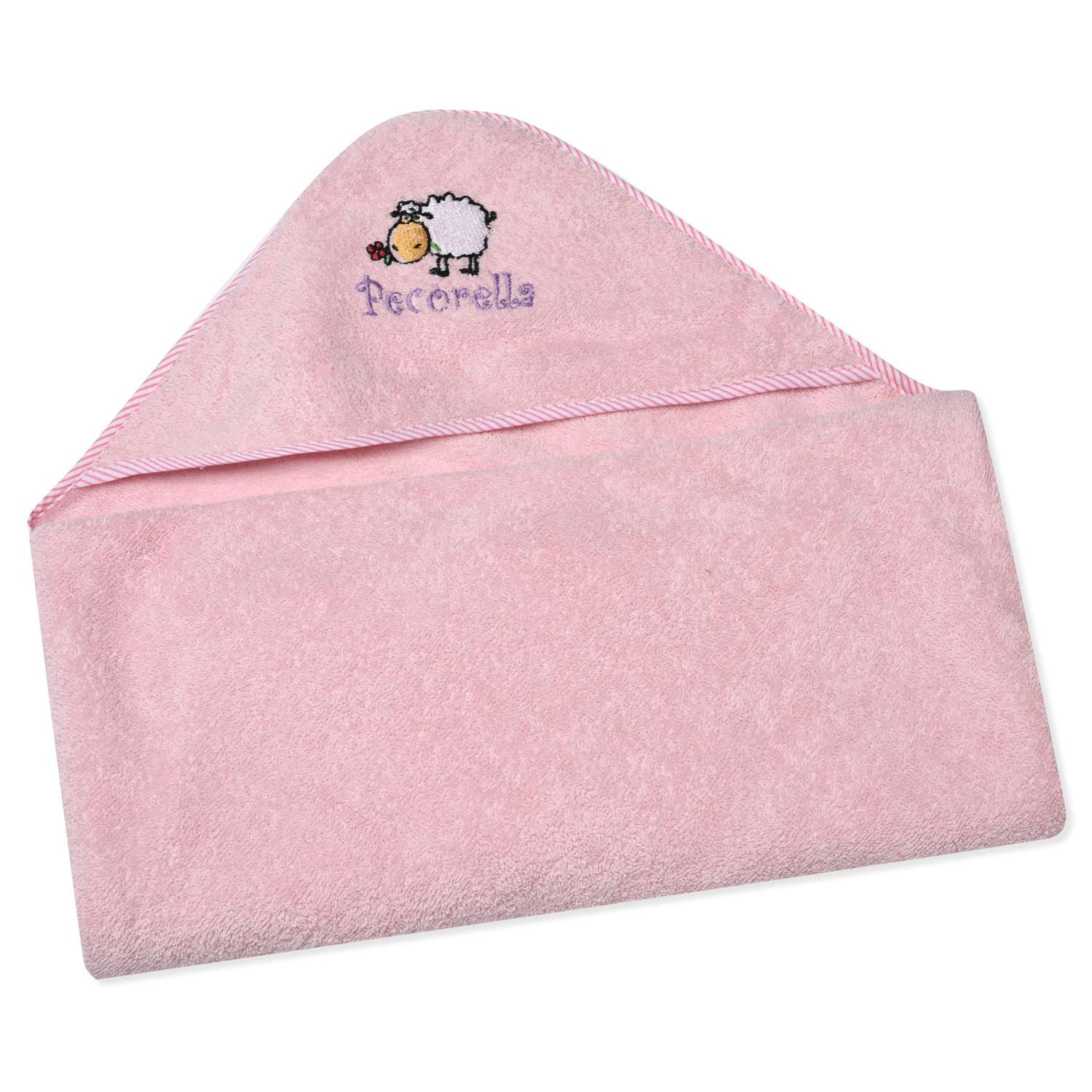 Полотенце с капюшоном Pecorella Розовое - фото 1