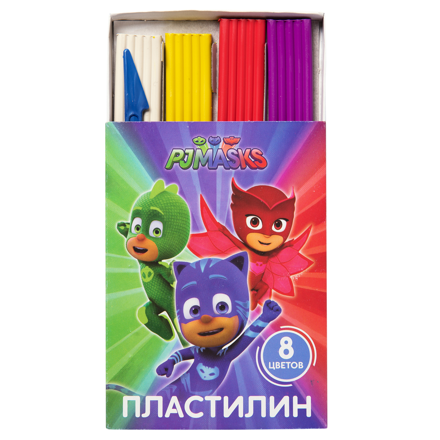 Пластилин Росмэн PJ Masks 8цветов - фото 3