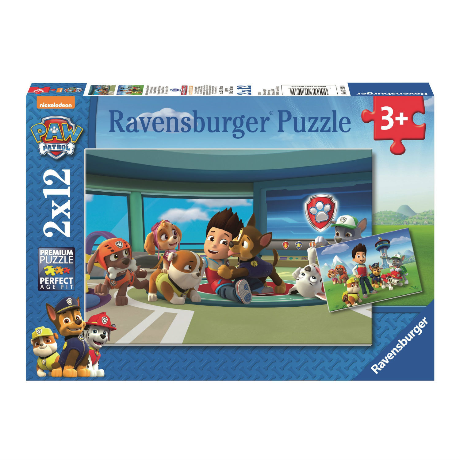 Пазл Ravensburger Щенячий патруль. Дружная команда 2х12шт - фото 1