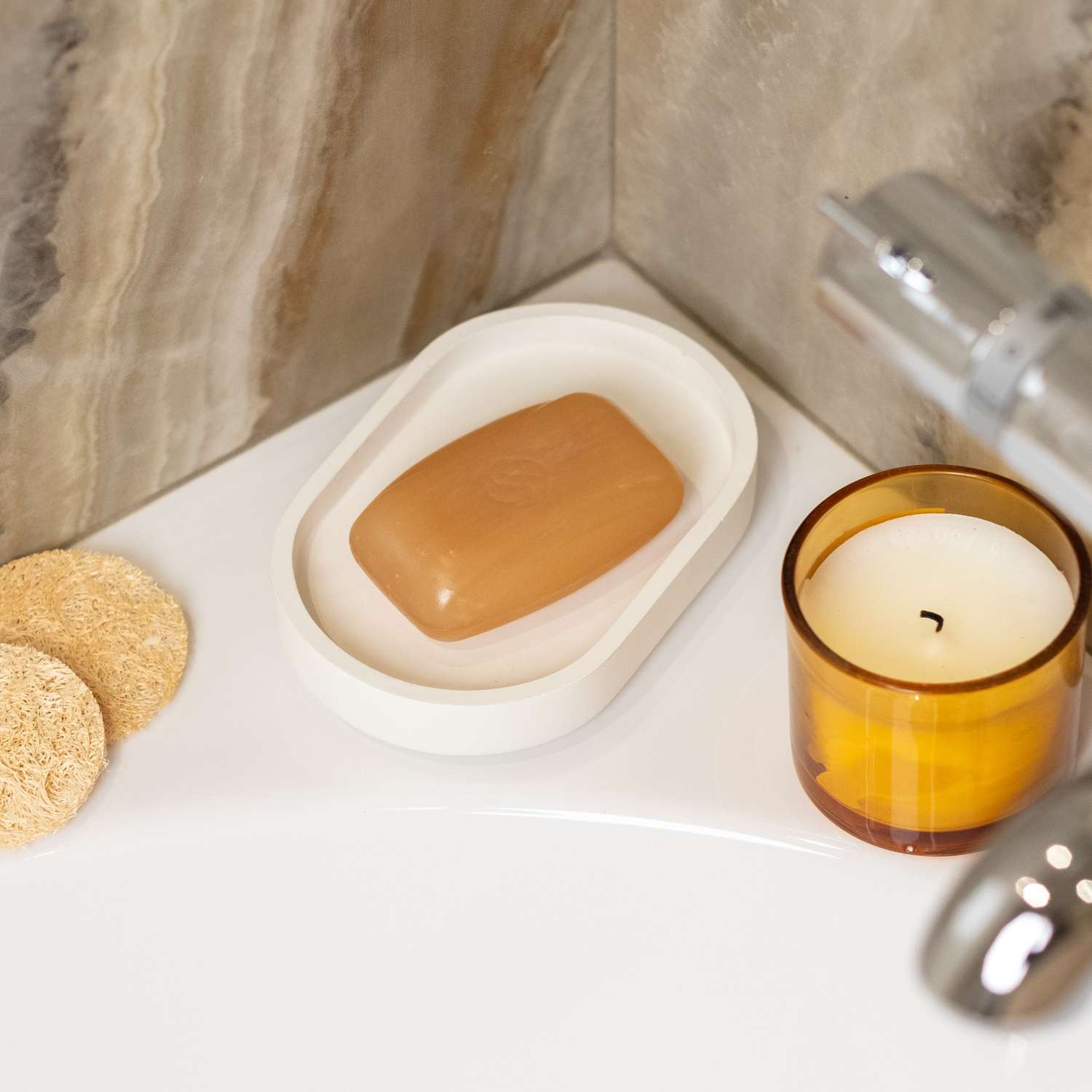 Натуральное туалетное мыло SYNERGETIC Масло мяты и апельсин 4шт по 90гр - фото 5