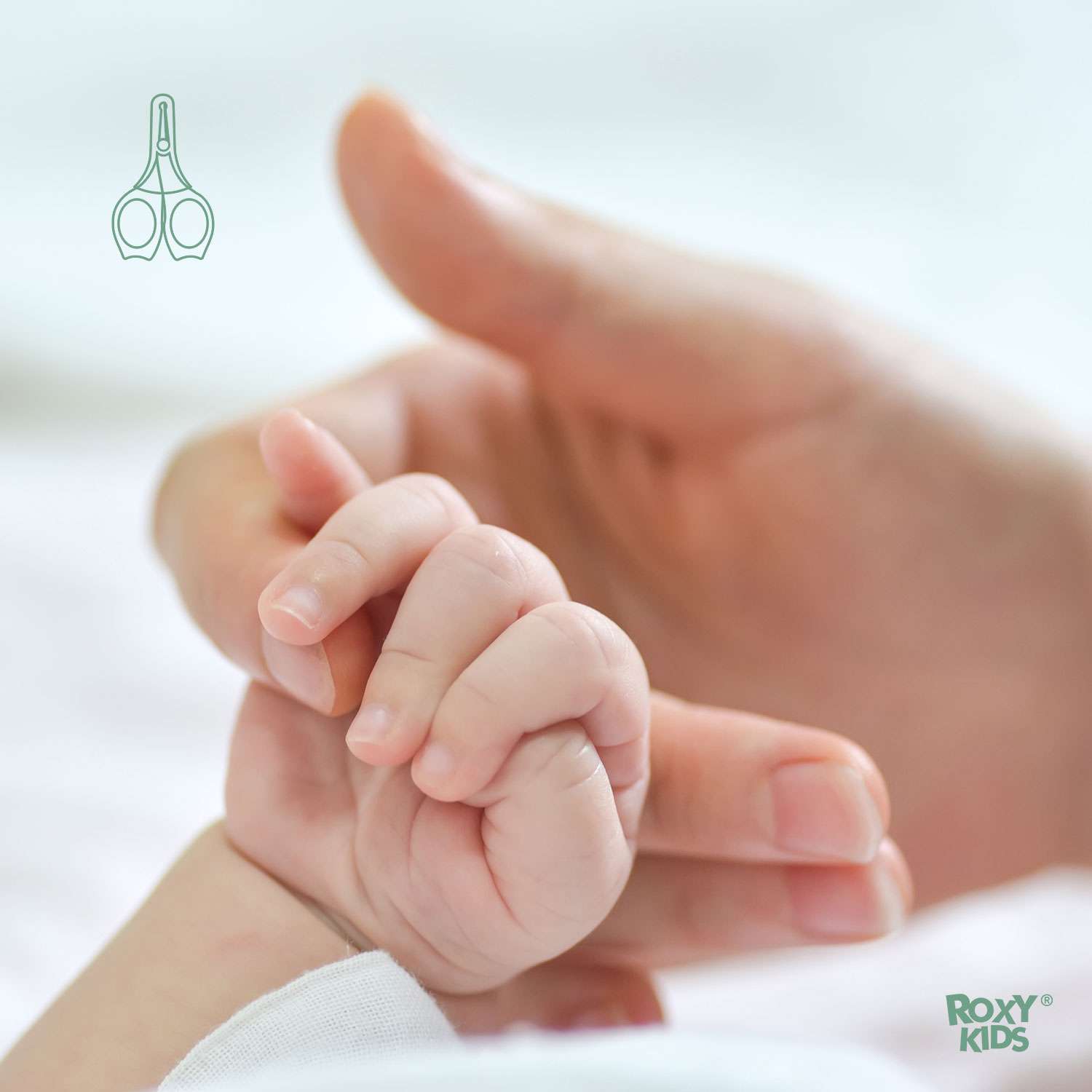 Маникюрные ножницы ROXY-KIDS для новорожденных и малышей цвет мятный - фото 4