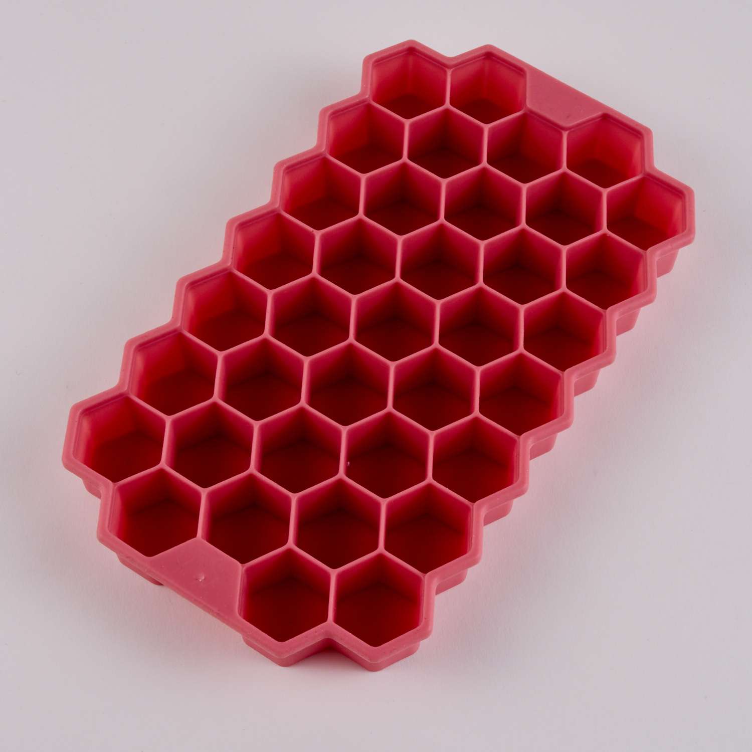 Форма для льда Выручалочка силиконовая Соты 37 ячеек розовая - фото 1
