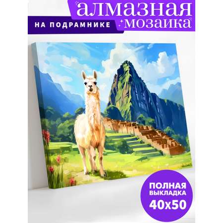 Алмазная мозаика Art on Canvas Лама в горах в ассортименте