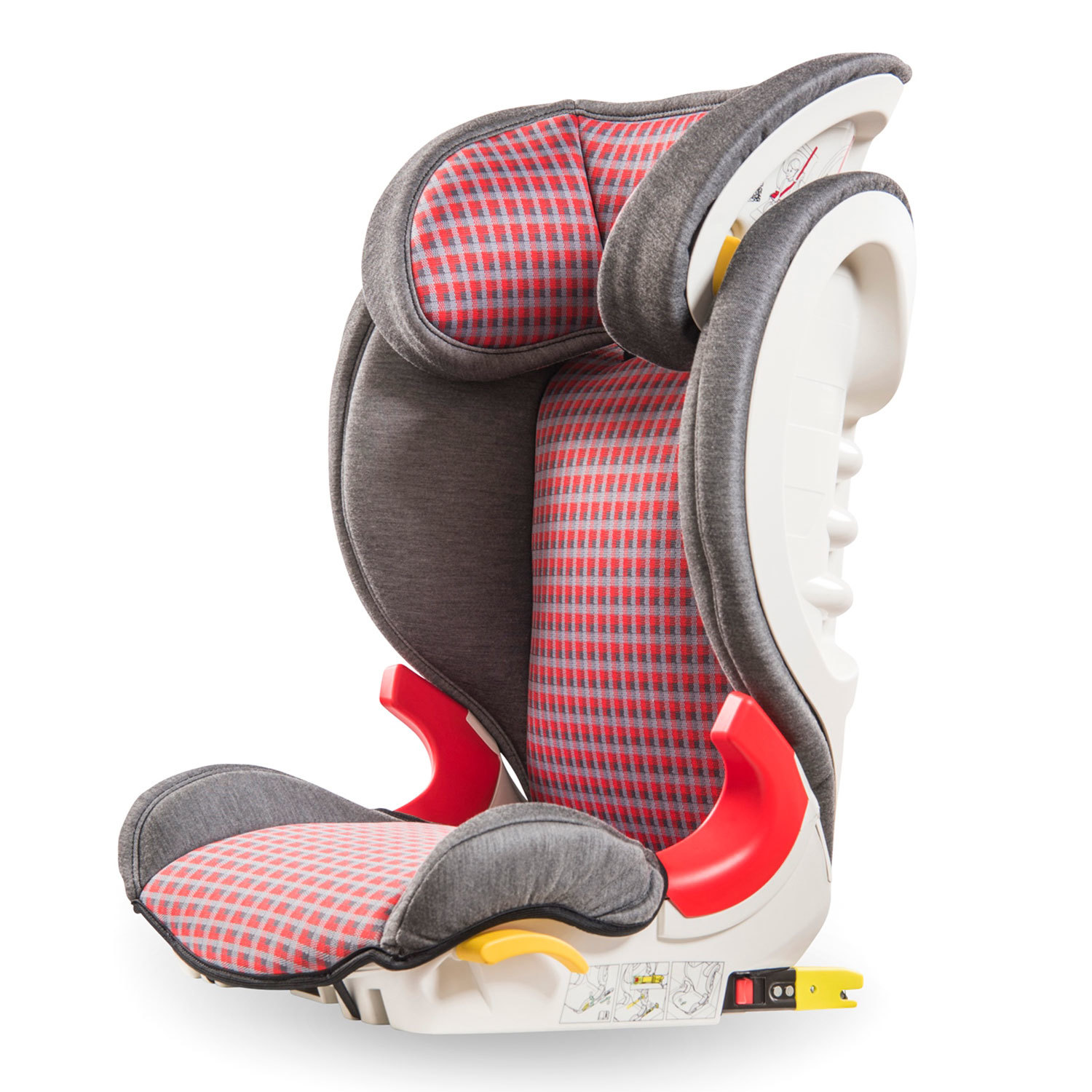 Автокресло Baier Kindersitz Adefix Karo Grey/Red - фото 1