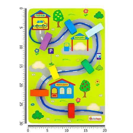 Шнуровка Дальняя дорога Alatoys Головоломка для развития мелкой моторики