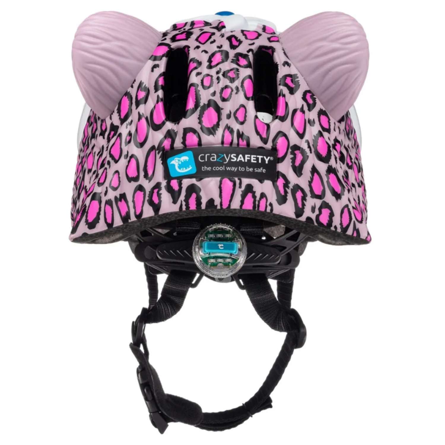 Шлем защитный Crazy Safety Pink Leopard с механизмом регулировки размера 49-55 см - фото 2