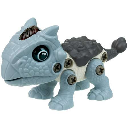 Интерактивная игрушка 1TOY RoboLife Анкилозавр сборная модель конструктор со светом и звуком