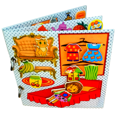 Книжка-игрушка на липучках Смышляндия Кукольный домик из фетра для малышей