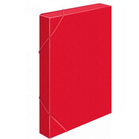 Папка-короб Бюрократ пластик 0.7мм корешок 40мм A4 красный
