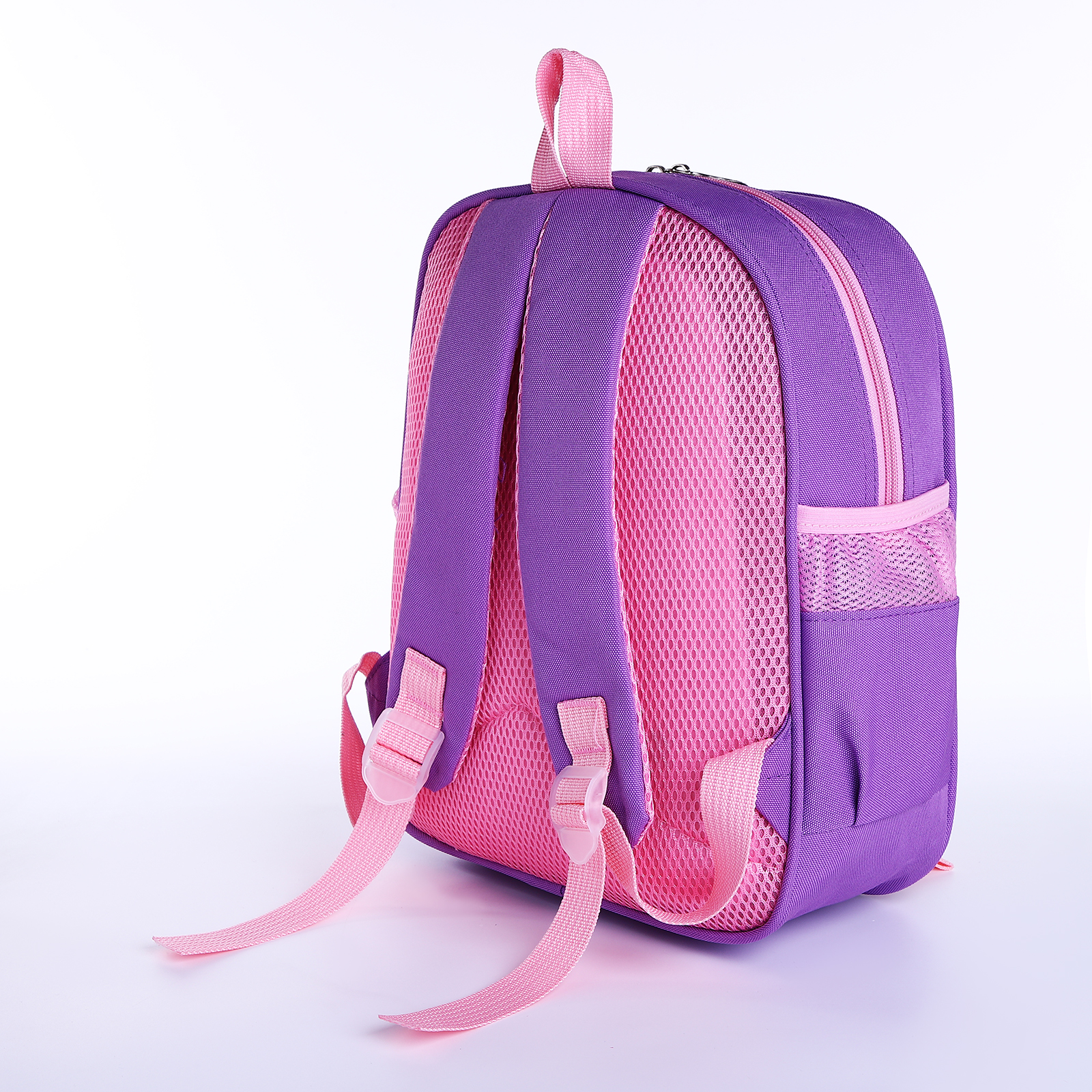 Рюкзак детский NAZAMOK на молнии 3 наружных кармана цвет сиреневый - фото 2