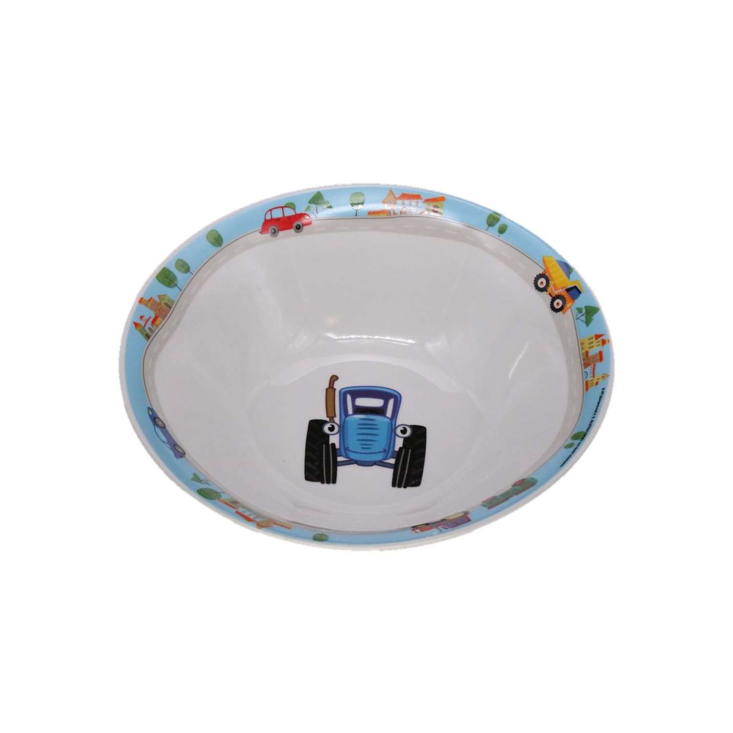 Набор детской посуды Синий трактор из керамики - фото 4