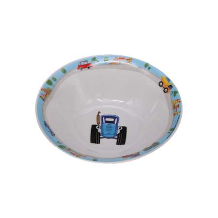 Набор детской посуды Синий трактор из керамики
