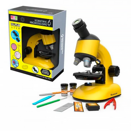 Детский микроскоп Story Game 1100A-1/желтый