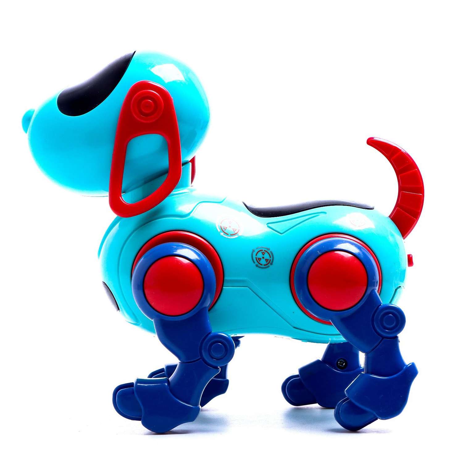 Собака IQ BOT DOG ходит поёт работает от батареек цвет голубой - фото 2